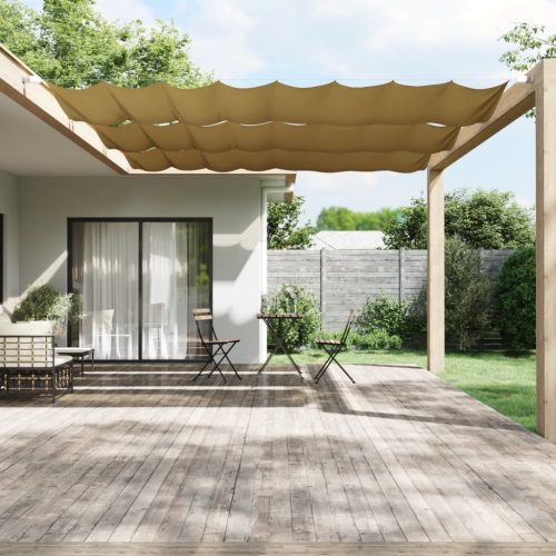 bézs oxford-szövet függőleges napellenző 180 x 1200 cm