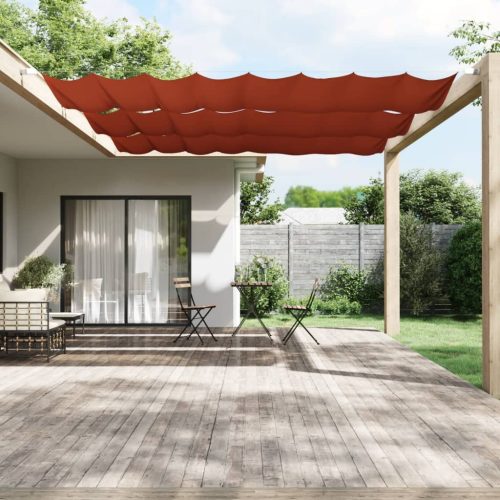 terrakotta oxford-szövet függőleges napellenző 140 x 600 cm