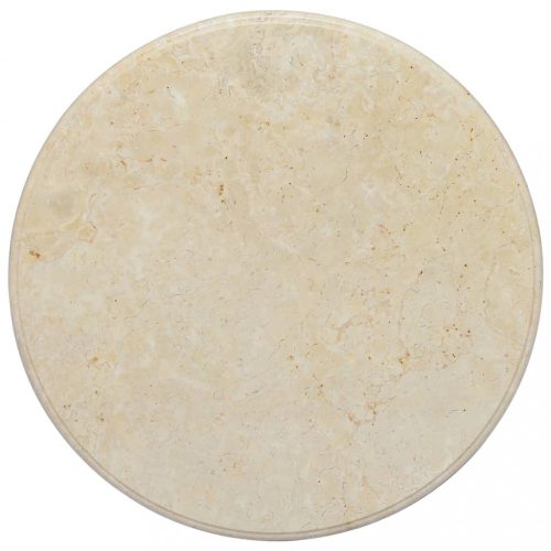 krémszínű márvány asztallap Ø60 x 2,5 cm