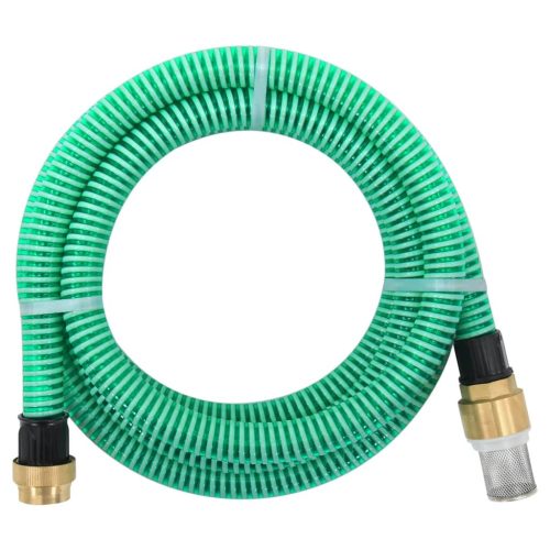 zöld PVC szívótömlő sárgaréz csatlakozókkal 1,1 15 m"