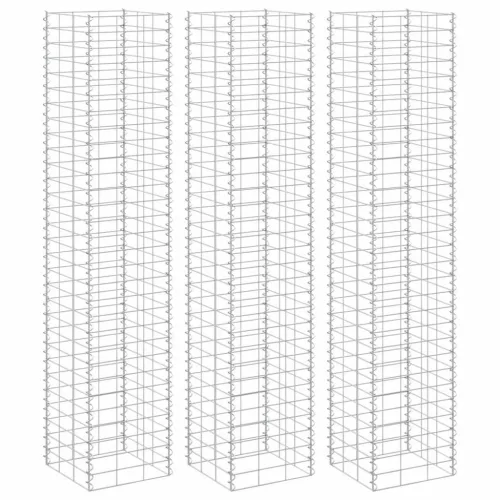 3 db vas gabion magaságyás 30 x 30 x 150 cm