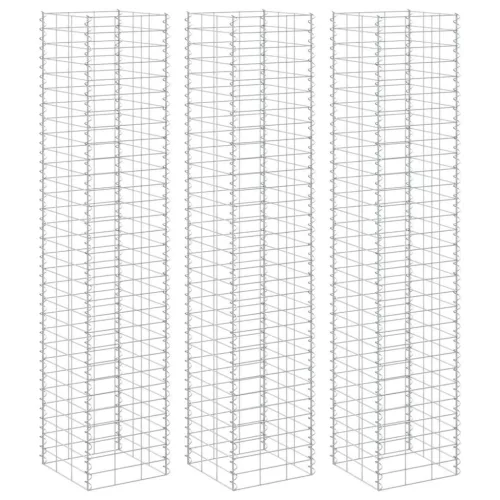 3 db vas gabion magaságyás 30 x 30 x 200 cm