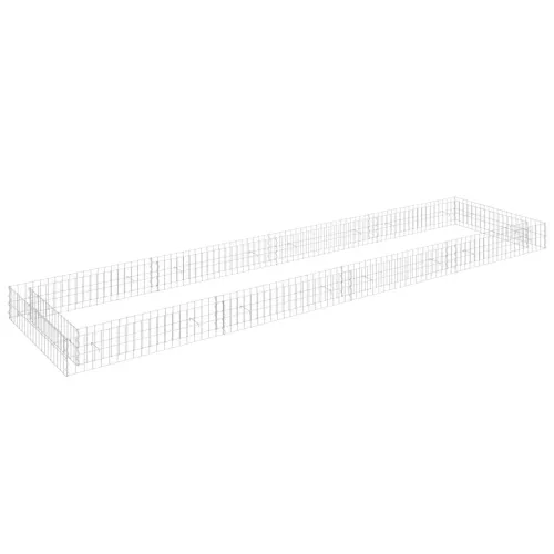 horganyzott acél gabion magaságyás 400 x 100 x 20 cm