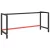 matt fekete-vörös fém munkapadváz 180 x 57 x 79 cm