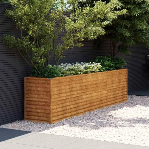 Corten acél kerti magaságyás 291 x 50 x 69 cm