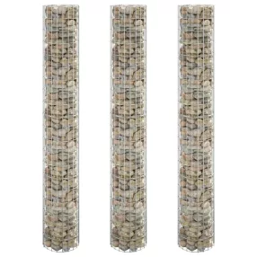   3 db kör alakú horganyzott acél gabion magaságyás Ø30 x 200 cm