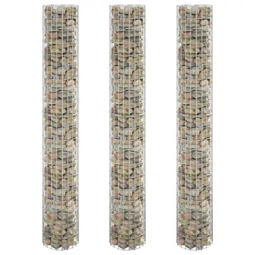 3 db kör alakú horganyzott acél gabion magaságyás Ø30 x 200 cm