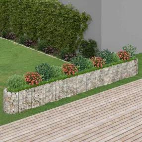 horganyzott vas gabion magaságyás 470 x 50 x 50 cm