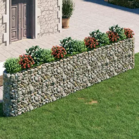 Horganyzott vas gabion magaságyás 470x50x100 cm