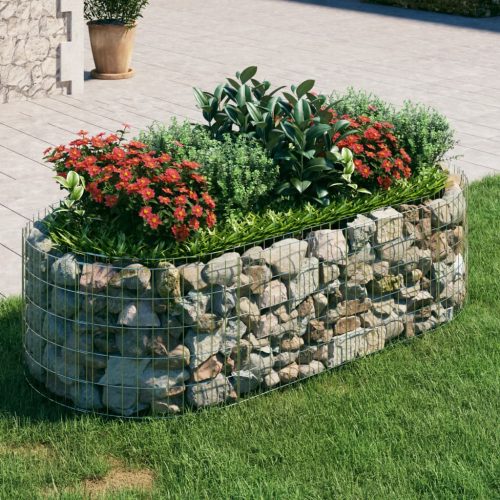 Horganyzott vas gabion magaságyás 200x100x50 cm