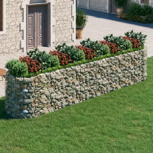 horganyzott vas gabion magaságyás 500x100x100 cm