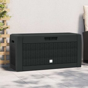   antracitszürke polipropilén kerti tárolóláda 119 x 48 x 60 cm
