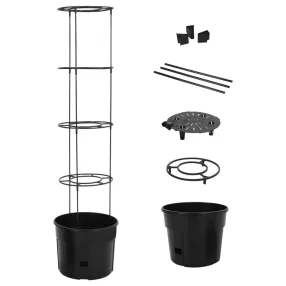   vidaXL antracitszürke polipropilén paradicsomtermesztő Ø39 x 150 cm