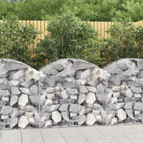 íves horganyzott vas gabion kosár 100x50x80/100 cm