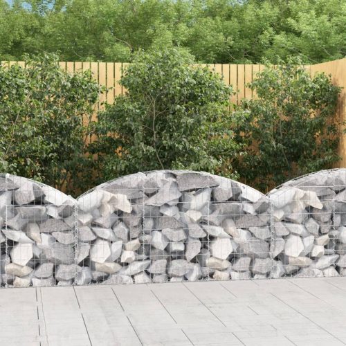 Íves horganyzott vas gabion kosár 150x30x60/80 cm