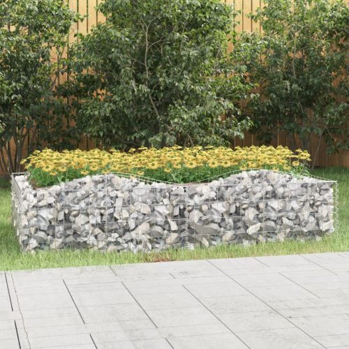 íves horganyzott vas gabion magaságyás 200x100x50 cm