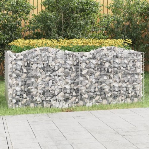  íves horganyzott vas gabion magaságyás 200 x 100 x 100 cm