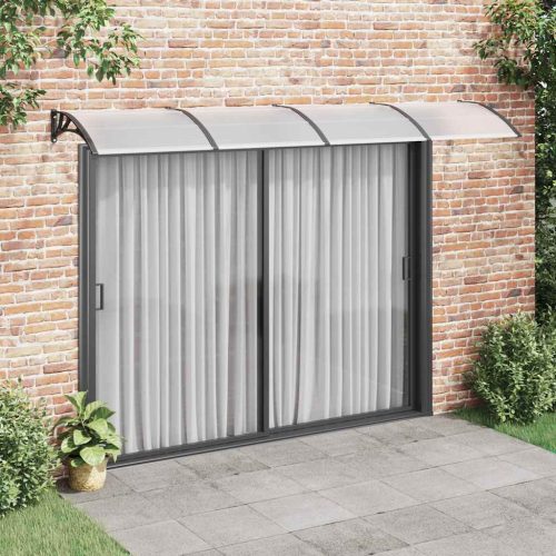 fekete polikarbonát ajtóelőtető 350 x 100 cm