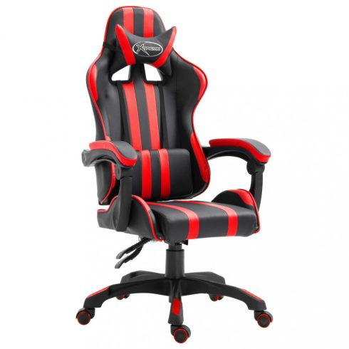 Piros pu gamer szék