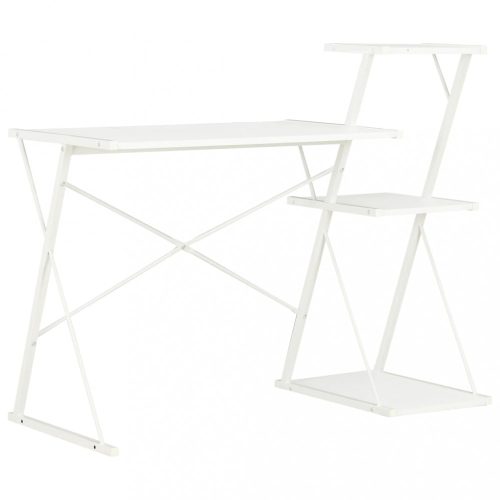 Fehér íróasztal polccal 116 x 50 x 93 cm