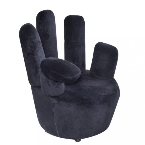 Fekete bársony kéz alakú szék