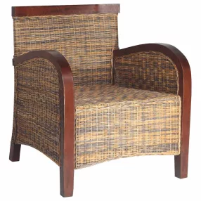 kézzel font rattan karosszék