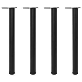 4 db állítható magasságú fekete asztalláb 710 mm