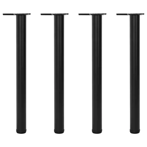 4 db állítható magasságú fekete asztalláb 710 mm