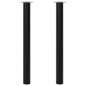 2 teleszkópos asztalláb 710 mm - 1100 mm Fekete