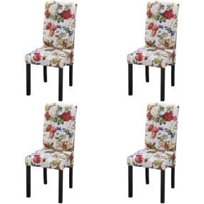 4 db többszínű szövet étkezőszék