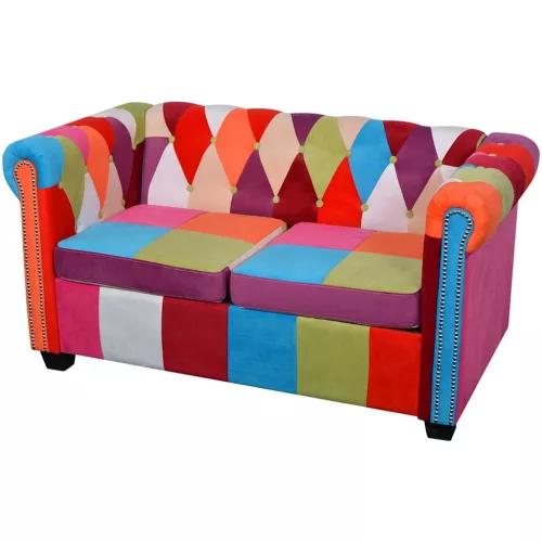 2 személyes szövet Chesterfield kanapé
