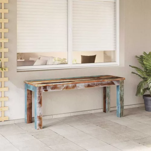 tömör újrahasznosított fa pad 110 x 35 x 45 cm