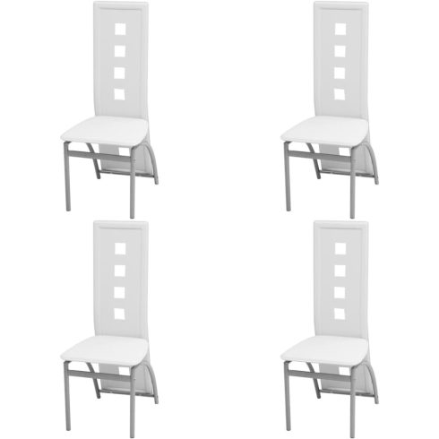 4 db fehér műbőr étkezőszék
