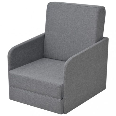 Átalakítható alvó fotel szövet 59,5x72x72,5 cm világosszürke