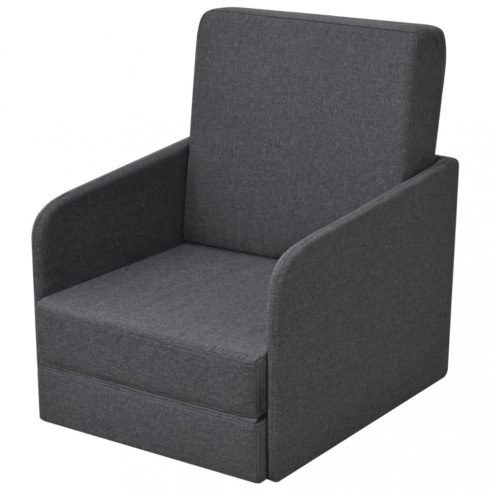 Átalakítható alvó fotel szövet 59,5x72x72,5 cm sötét szürke