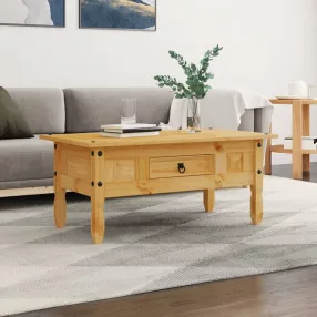   mexikói Corona-stílusú fenyőfa dohányzóasztal 100 x 55 x 44 cm