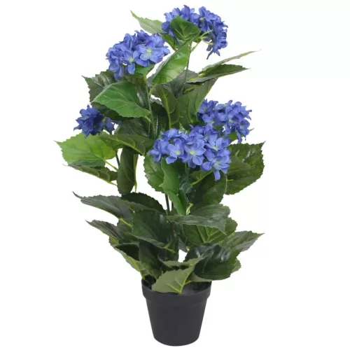 műhortenzia virágcseréppel 60 cm kék