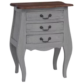 vidaXL tömör mahagóni fa éjjeliszekrény 48 x 35 x 64 cm