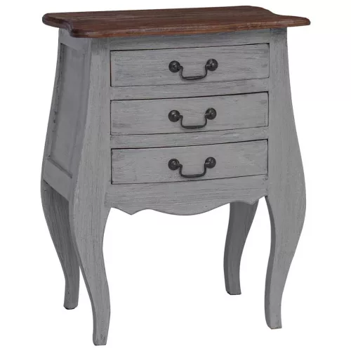 vidaXL tömör mahagóni fa éjjeliszekrény 48 x 35 x 64 cm