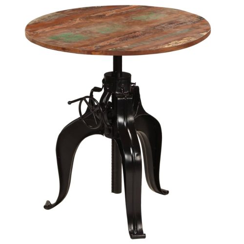 újrahasznosított tömör fa bárasztal 75 x (76-110) cm