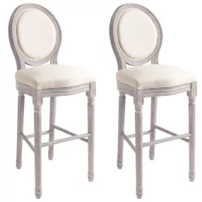 2 db fehér vászon bárszék