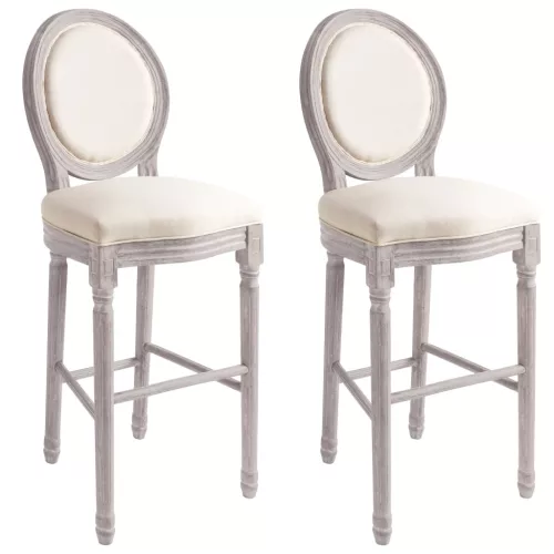 2 db fehér vászon bárszék