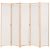 krémszínű 5-paneles szövetparaván 200 x 170 x 4 cm