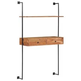 tömör akácfa fali pult 90 x 40 x 170 cm