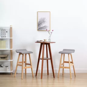 2 db világosszürke szövet bárszék