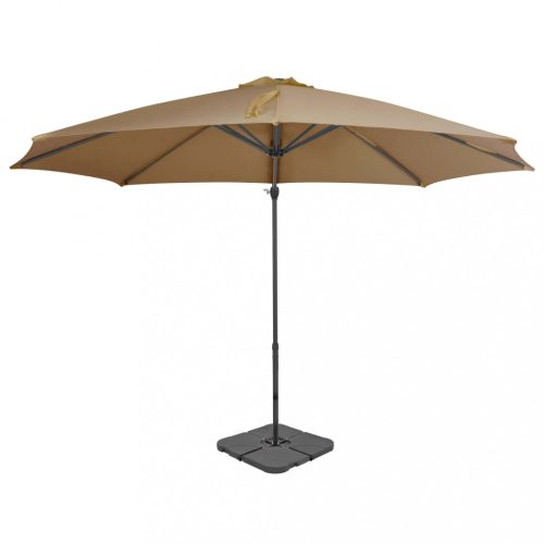 Topszínű kültéri napernyő hordozható talppal