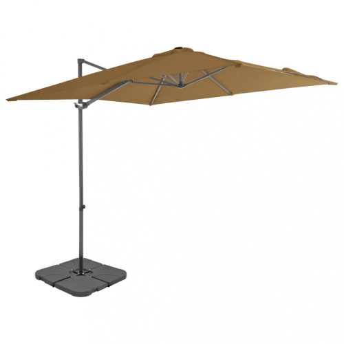 Topszínű kültéri napernyő hordozható talppal