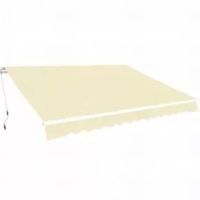   krémfehér kézi működtetésű összecsukható napellenző 600 cm