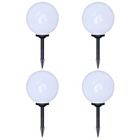 4 db kültéri gyalogjáró LED-lámpa cölöppel 30 cm