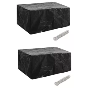   2 db 4 személyes polyrattan szett huzat 8 lyukkal 180 x 140 cm